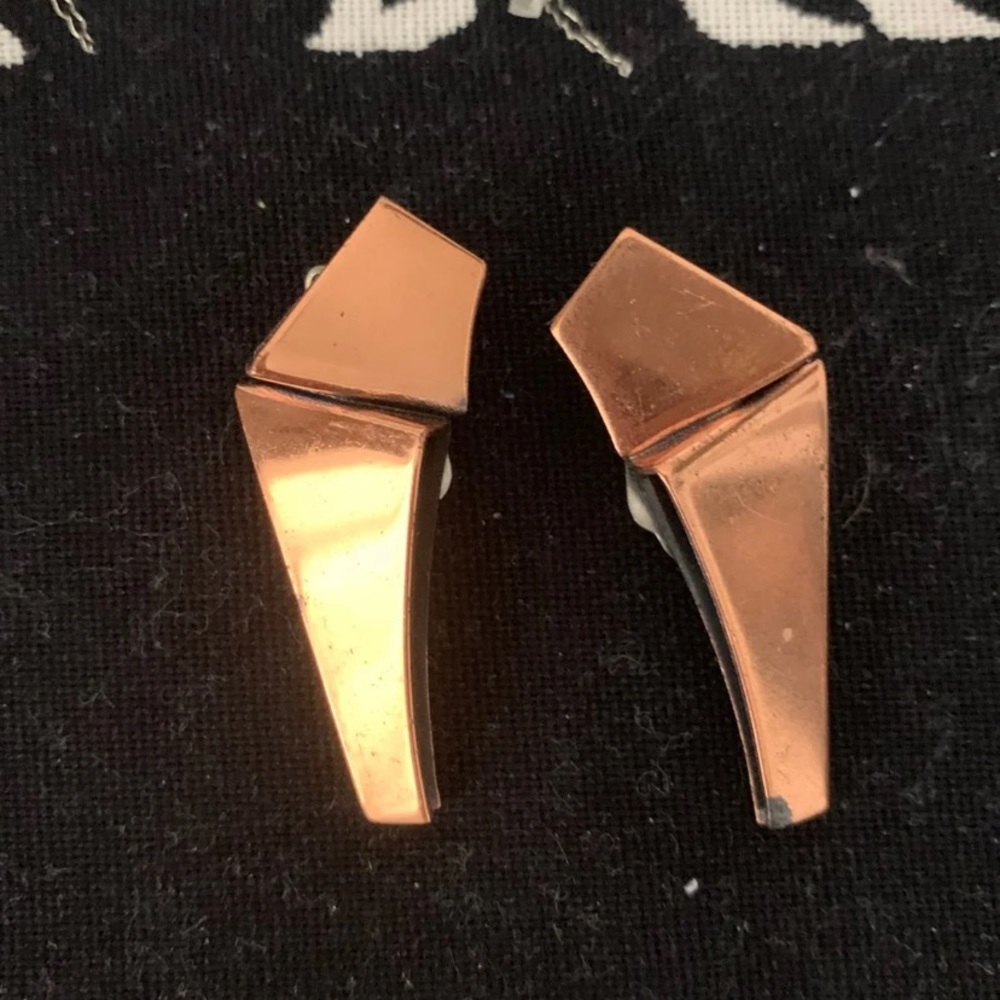 Vintage Signed Renoir Copper Earrings